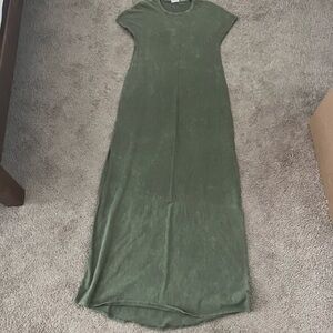 LuLaRoe Heathered Olive Green Maxi Dress